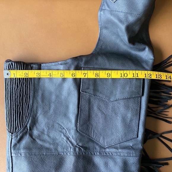 Leather Biker Motorcycle Chaps Size Medium JAFRUM Motorcycle Gear - Picture 13 of 13